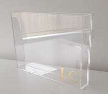 Load image into Gallery viewer, Acrylic Stefana Box with Gold Personalised Details