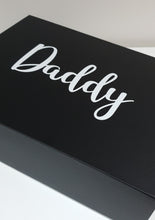 Load image into Gallery viewer, White Zavier font on Black Gift Box with Magnetic Lid