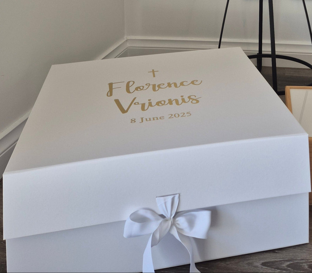 Large White Box with Ribbon