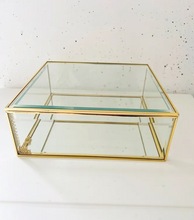 Load image into Gallery viewer, Glass Keepsake Box with Gold Trim (Stefanothiki)
