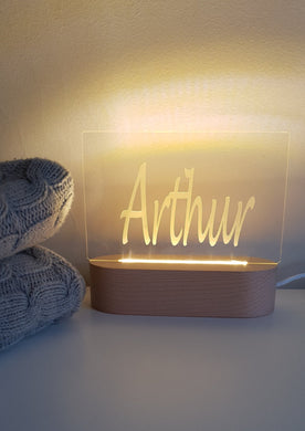 Warm White Night Light with Personalised Name