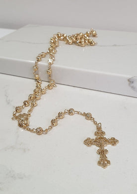 Gold Plated Rosary Beads