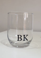 Load image into Gallery viewer, Scotch Glass with Black Initials
